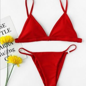 Red Triangle Bikini